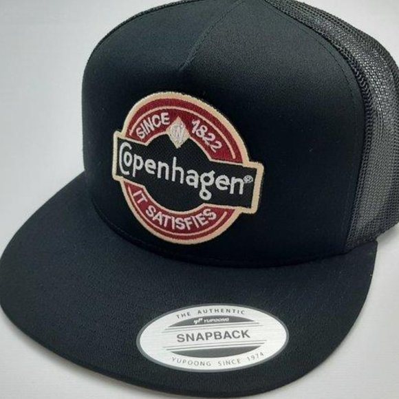 Copenhagen Embroidered Patch Cap Hat Trucker Mesh Snapback Chewing Snuff Dip Cha - Picture 2 of 4